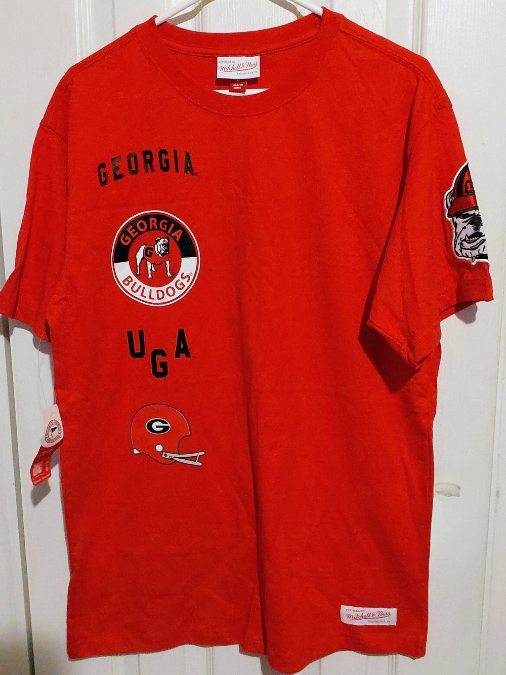 Mitchell & Ness Red Georgia Bulldogs Short Sleeve Tee